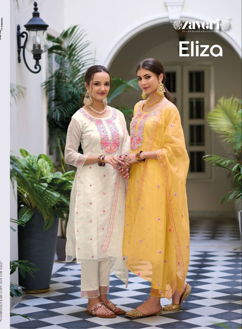Eliza Zaveri Organza Readymade Suits Catalog